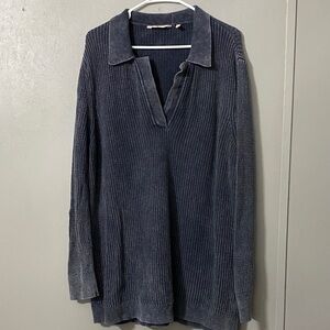 Soft Surroundings Deep Blue Knit Top